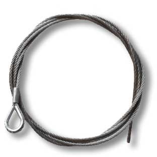 Stahlseil zu Drahtseilhalter Reutlinger Typ 80SV, einseitig gekauscht, bis 480Kg, 8mm, silber, 5m